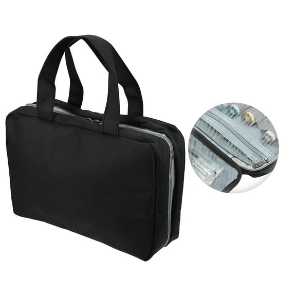 Vocoste 1 Pc Travel Toiletry Bag Makeup Bag Organizer Toiletry Organizer Waterproof Polyester Black