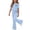 ZC-Light Blue, variant on mgoYE Girls 2 Piece Outfits Kids Cute Bow Graphic Sweatsuit Short Sleeve Tops Pants Set Teen Summer Beach Trendy Tracksuit 7T 8T 9T 10T 11T 12T Size 7-8 Years