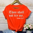 thumbnail image 2 of B91xZ T-Shirts pour Femmes Mode Automne Été Col Rond Uni Pull Manches Courtes, Orange TTG, 2 of 4
