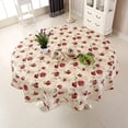 thumbnail image 2 of Waterproof Vinyl Tablecloth, Round Table Cloth, Wipeable Table Cover for Kitchen and Dining Room (Rose, 72" Round), 2 of 6