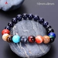 thumbnail image 2 of Universe Solar System Bracelet Natural Stone Eight Planets Bangle Jewelry Gift, 2 of 6