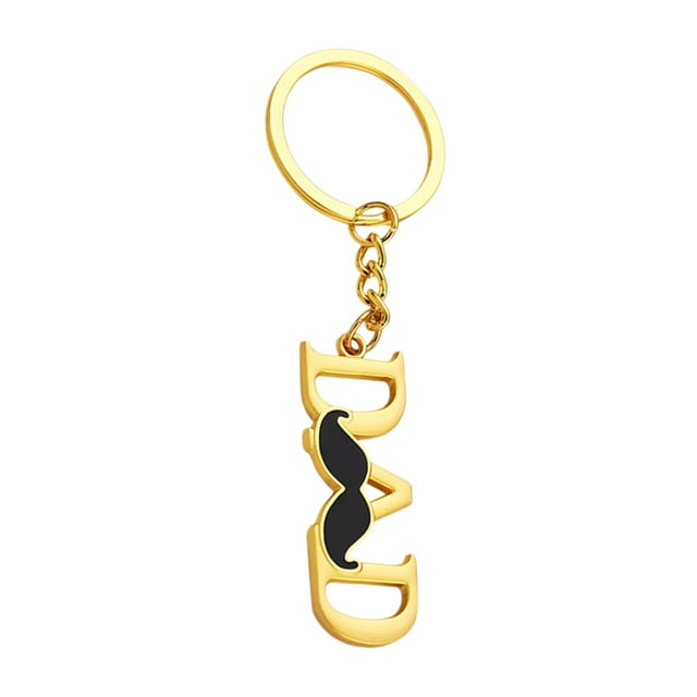 Pendentif Porte-Clés Cadeau de la Fête des Pères / Matériau en Alliage / Or Argent / Robuste Durable Résistant à la Rouille / Design Unique et Stylé / Souvenir Pratique pour Papa / 1 Pce / 3x5 cm / Porte-Clés Léger