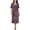 Multicoloured - black, variant on Anne Klein Womens Flutter Sleeve Faux Waistband Surplice Dress, Multicoloured, 10