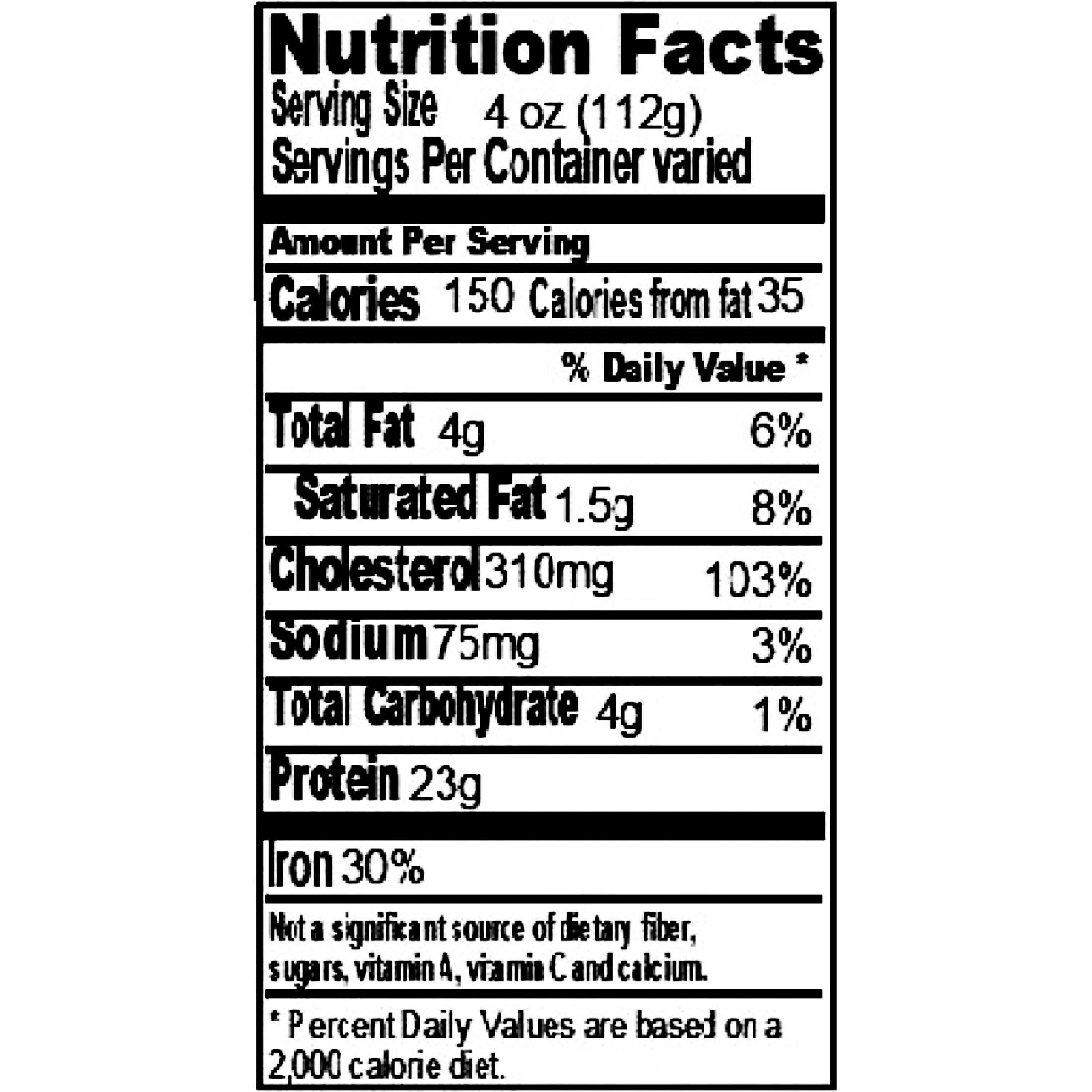 Beef Liver, Fresh, Pre-Sliced, 23g Protein per Serving, Ready to Cook, 0.85 - 1.15 lb