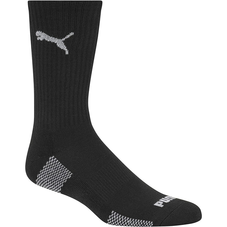Puma 6 Pack Sport Style Long Crew Socks, Black, Gray, One - Walmart.com