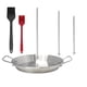 thumbnail image 2 of Fiudx Parrilla Vertical para Brochetas, Brochetas de Acero Inoxidable de 25 Cm, Clavos Desmontables para Pollo y Carne Enteros, Cocción Uniforme y Rápida Disipación Del Calor, Ideal para Barbacoa y P, 2 of 7