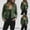 Green, variant on outfmvch jackets for women ladies retro rivet zipper up bomber jacket casual coat outwear womens tops cardigan for women blue