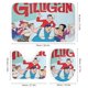 thumbnail image 3 of Las nuevas aventuras de Gilligan-theme 4-Piece Shower Curtain Set with Rugs, Waterproof Bathroom Decor Set Includes Bath Mat, U-Shaped Rug, Toilet Lid Cover and Curtain with Hooks, 3 of 6