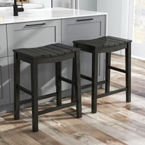 Furniture of America Barre Wood Black Counter Height Stools (Set of 2)