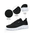 thumbnail image 3 of Oucaili Zapatillas extra anchas para hombre para caminar correr antideslizantes con cordones deportivas informales deportivas, 3 of 7