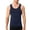 Navy, variant on Men's Solid Color Compression Shirts Sleeveless Tank Top, Muscle Fit Workout Tops Quick Dry for Gym Running, Athletic Sports Baselayer & Casual Undershirt Blackish Green L