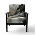 thumbnail image 4 of Designart "Gold Black Fusion" Upholstered Modern & Contemporary Accent Chair and Abstract Arm Chair - Multiple Color & Pattern, 4 of 7