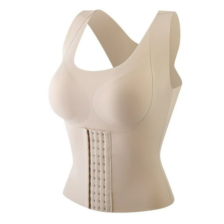 

Women Seanless Front Buckle Bra Wireless Push Up Posture Corrector for Tank Top