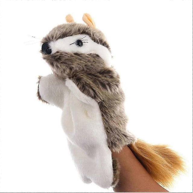 Squirrel Hand Puppet Plush Animal Toy For Imaginative Dress Up Games Stockings