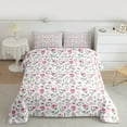 thumbnail image 2 of Homewish Rustic Daisy Flower Full Size Comforter Sets,Cute Country Floral Bedding Comforter Set,Pink White Bedding Sets For Girl Teens,Super Cozy Room Decor Reversible,3 Pieces, 2 of 8