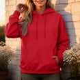 thumbnail image 4 of Women's Hooded Sweatshirt Long Sleeve Oversized Casual Pullover Hoodie Travel Hoodie S, 4 of 5