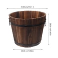 thumbnail image 2 of SKISUNO 1Pack Patio Container Rustic Wood Flowerpot Coffee Gardeners, 2 of 8
