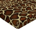 thumbnail image 2 of Ambesonne Zambia Fitted Sheet, Giraffe Skin Pattern, Queen Size, Redwood Pale Yellow, 2 of 3