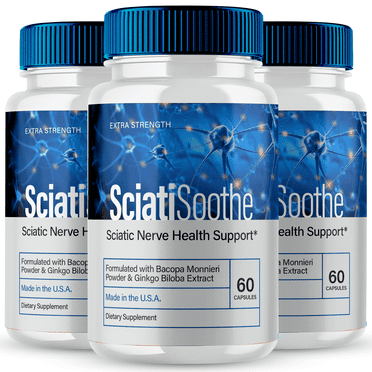SciatiSoothe Brain Supplements for Memory and Focus Capsules Sciati Soothe Advanced Formula Brain Health Support Pills, Extra Strength Nootropics SciatiSoothe All Natural Support Reviews (3 Pack)