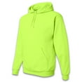 thumbnail image 4 of JERZEES Hi-Vis Hoodie: High Visibility Nublend Fleece Hooded Pullover Sweatshirt for Men in Green, 50/50 Cotton/Polyester - Size XL, 4 of 5