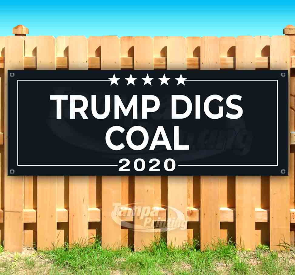 Trump 2020 New Store Many Sizes Available Flag, 13 oz Heavy Duty Vinyl Banner Sign with Metal Grommets Advertising