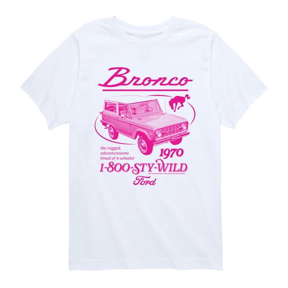 Ford - 1970 Bronco Ad - Youth Boys Short Sleeve Graphic T-Shirt