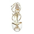 thumbnail image 3 of XYD Women Peep Toe Crisscross Ankle Strap Buckle Sandals Stiletto High Heels Fashion Two-toned Party Dress Pumps Size 7.5 White, 3 of 4