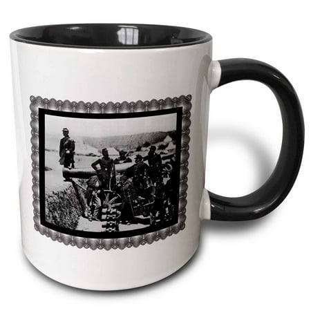 3dRose Irish 69th New York Militia Officers Fort Corcoran, Arlington VA - Two Tone Black Mug,