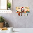 thumbnail image 3 of Merry Christmas Santa Shih Tzu Scarf Twinkling Lights Xmas Holiday Wood Key Holder Lion Dog Lover Gifts Wall-mounted Key Rack Home Decor - 00022, 3 of 5
