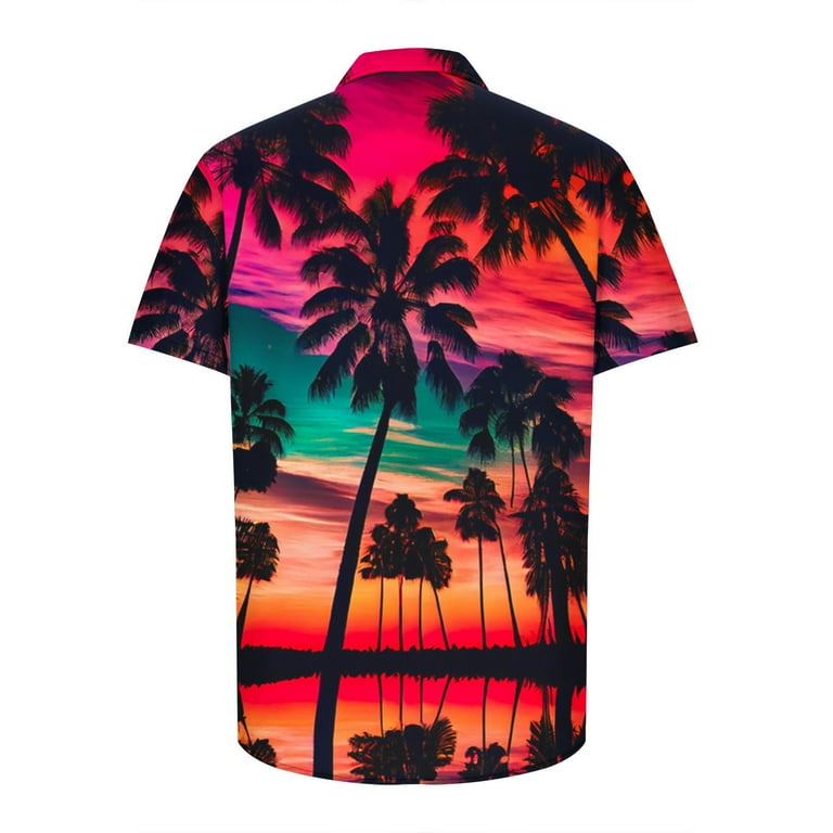 Palm Tree Print Shirt Hawaiian Beach Tropical Hot T-Shirt Palm Tree Print Shirt Hawaiian Beach Tropical Hot T-Shirt