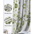 thumbnail image 3 of Summer Plants Blackout Curtains for Bedroom Living Room Darkening Curtains 63 Inches Long Green Leaves Pastoral Retro Garden Window Curtain 2 Panels Set Window Treatment Grommet Drapes 42"x63", 3 of 9