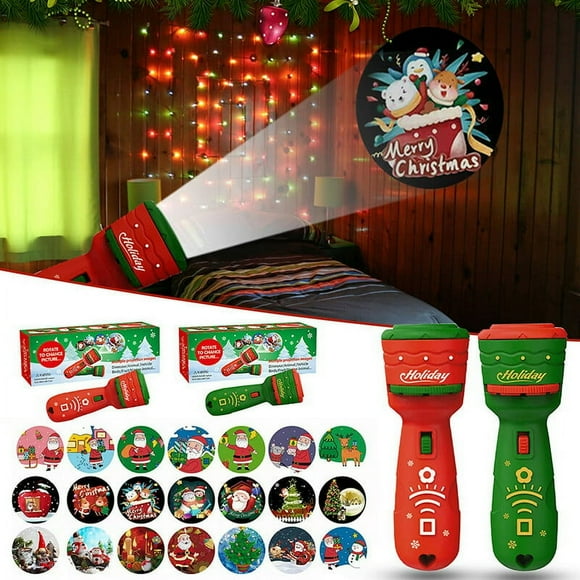 POINTERTECK Christmas Flashlight Projector Baby Sleeping Story Book Torch Lamp Toy For Kids