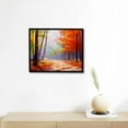 thumbnail image 4 of Nawypu Autumn Forest Fall art Sun Shines Into the Forest and Maple Leaves Canvas Pictures Artwork for Living Room Modern Nature Scenery Landscape Framed and Ready to Hang, 4 of 4
