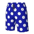 thumbnail image 4 of Logiee Blue And White Polka Dot Print Mens Swim Trunks Quick Dry Board Shorts,Breathable Hawaii Beach Shorts Swimwear Bathing Suits-Medium, 4 of 6