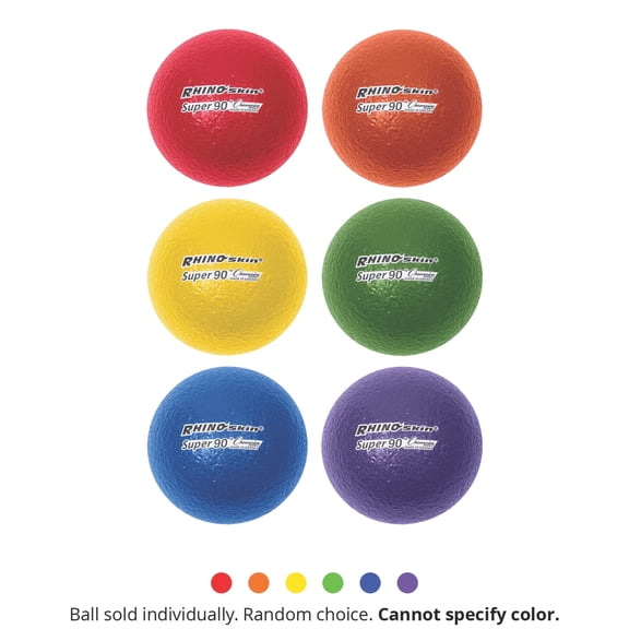 Champion Sports 3.25 Inch Rhino Skin High Bounce Super 90 Dodgeball – Single Ball (Colors May Vary)