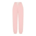 thumbnail image 6 of Samickarr Fleece Sweatpants for Women Fall Trendy Drawstring Elastic High Waist Cinch Bottom Baggy Jogger Pants Solid Color Casual Loose Athletic Trousers, 6 of 6