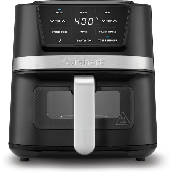 Cuisinart Friteuse à air comprimé avec panier de 2,5 l en acier inoxydable, pièces passent au lave-vaisselle avec 3 préréglages pour rôtir, cuire et frire à l'air, friteuse électrique rapide et facile