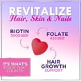 thumbnail image 6 of Hair Vitamins Gummies with Biotin 5000 mcg per Serving - Hair Growth Support with Vitamins E & C for Thicker, Stronger & Beautiful Hair - Hair Skin and Nails Vitamin, Gluten Free - 60 Gummies, 6 of 10