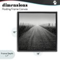 thumbnail image 4 of Stupell Industries Traditional Country Road in Morning Mist Black Floating Frame Canvas Art, 18 x 18, by Chip Forelli, 4 of 8