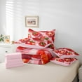 thumbnail image 5 of Manfei 3D Tomato Print Bedding Comforter Set 7pcs for Kid, Red Yummy Fruit Queen Bedding Sets, Kawaii Cartoon Theme Reversible Queen Sheet Sets, Breathable Home Decor, 5 of 7