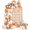 Beige, Taupe, Rust, Cream, variant on Orange Maple Leaves Fall Arch Backdrop Cover 6.6Ft, Wedding Arch Covers Stretchy Backdrop, Thanksgiving Leaf Farmhouse Art Fitted 2 Sided Arched Photo Background for Birthday Party Decorations