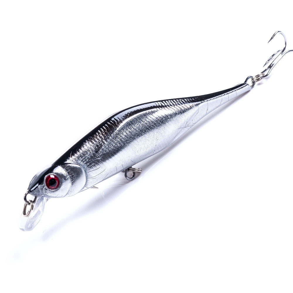 HENGJIA Fishing Lures Large Hard Bait Minnow VIB Lure with Treble Hook Life-Like Swimbait Fishing Bait Popper Crankbait Sinking Lure for Bass Trout Walleye Redfish