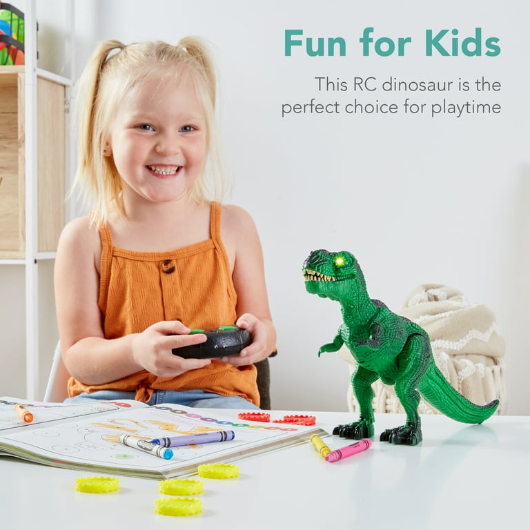 Best Choice Products Kids Remote Control Dinosaur Toy Electronic RC T Rex w Light Up LED Eyes Roaring Sounds Green Shop Black Friday Deals for 2024 Walmart
