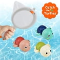 thumbnail image 3 of Juguetes de baño LiKee: tortugas flotantes de cuerda con red de pesca, 3 of 6