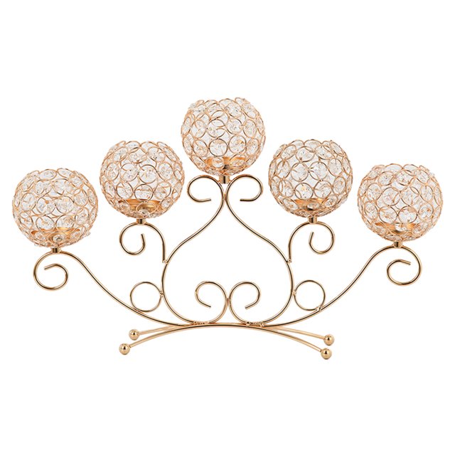 elabros Decorativos Puente de de Cristal elabros de elabros de elitas Adorno Romántico con 5 Tazones elabros de Sunnimix Candelero de cristal