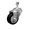 Swivel - No Brake - Black, variant on 5 Inch Black Polyurethane Wheel Swivel ½ Inch Threaded Stem Caster SCC