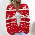 thumbnail image 2 of Ruimatai Women's Christmas Print Sweater Long Sleeve Pullover Button Up Top Casual Comfortable Blouse Fashion Holiday Outfit, 2 of 5