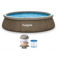 thumbnail image 1 of Funsicle 14' x 36" QuickSet Inflatable Ring Top Outdoor Above Ground Pool w/Pump, 1 of 6