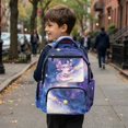 thumbnail image 6 of Xixirimido Axolotl Stars Galaxy Print Kids Backpack for Girls Preschool Elementary Students Bookbag 17inch Large School Bag Multi-pocket Lightweight Backpacks, 6 of 8