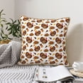 thumbnail image 4 of KLL Turkey And Thanksgiving3 Decorative Throw Pillow Covers Velvet Soft for Couch Sofa Bedroom Living Room Outdoor (No pillow core)- 16"x16", 4 of 5